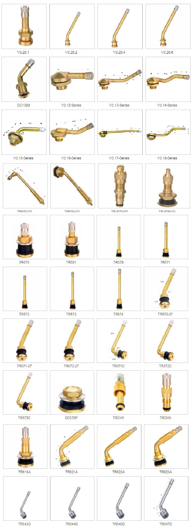Brass valve stem Brass valve stem
